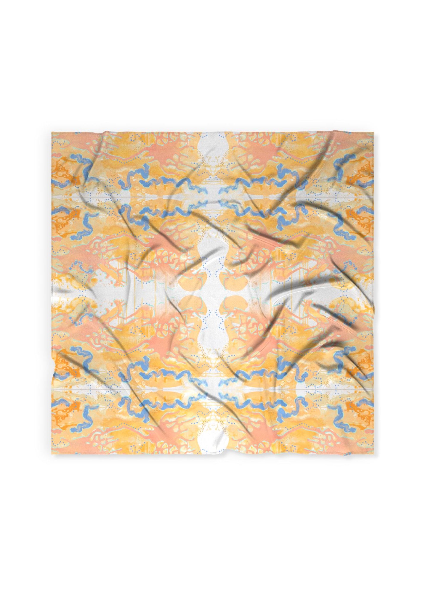 Silk Square Scarf - 36 inch - Fine Art - "Osaka"