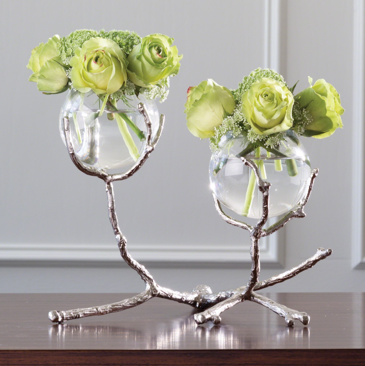 Twig Vase - Nickel (2-vessel unit)