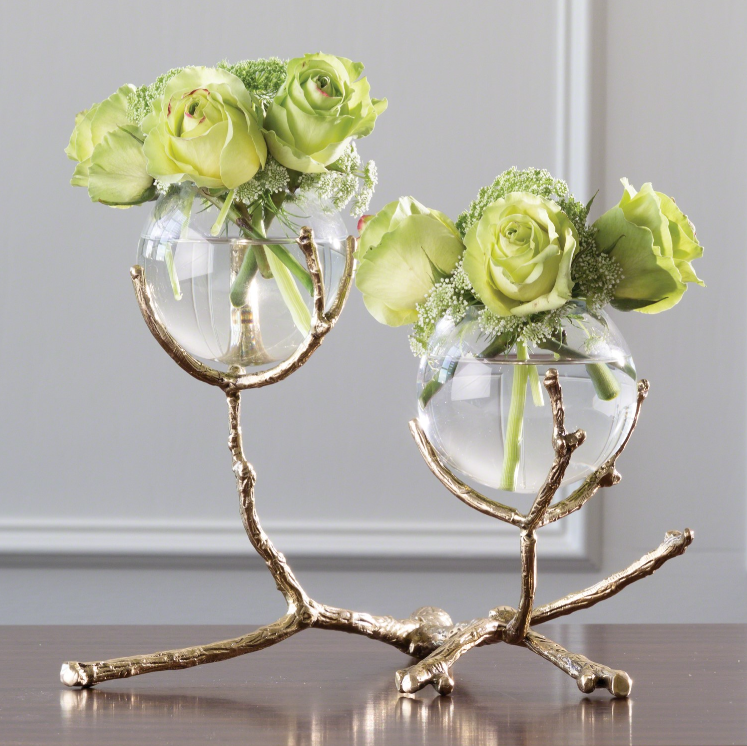 Twig Vase - Brass (2-vessel unit)