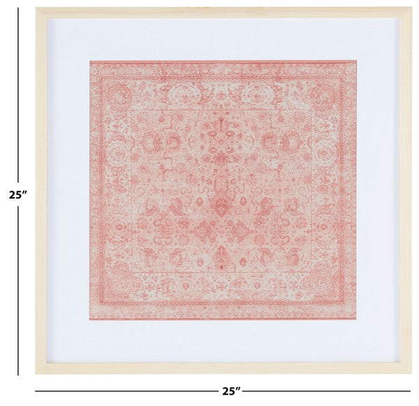 Framed Textile-Inspired Wall Art - PINK