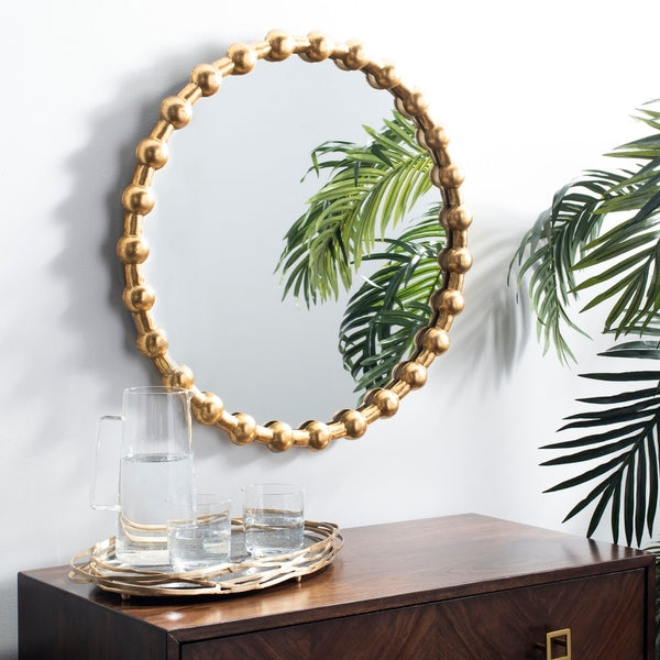 Gold Beaded Mirror
