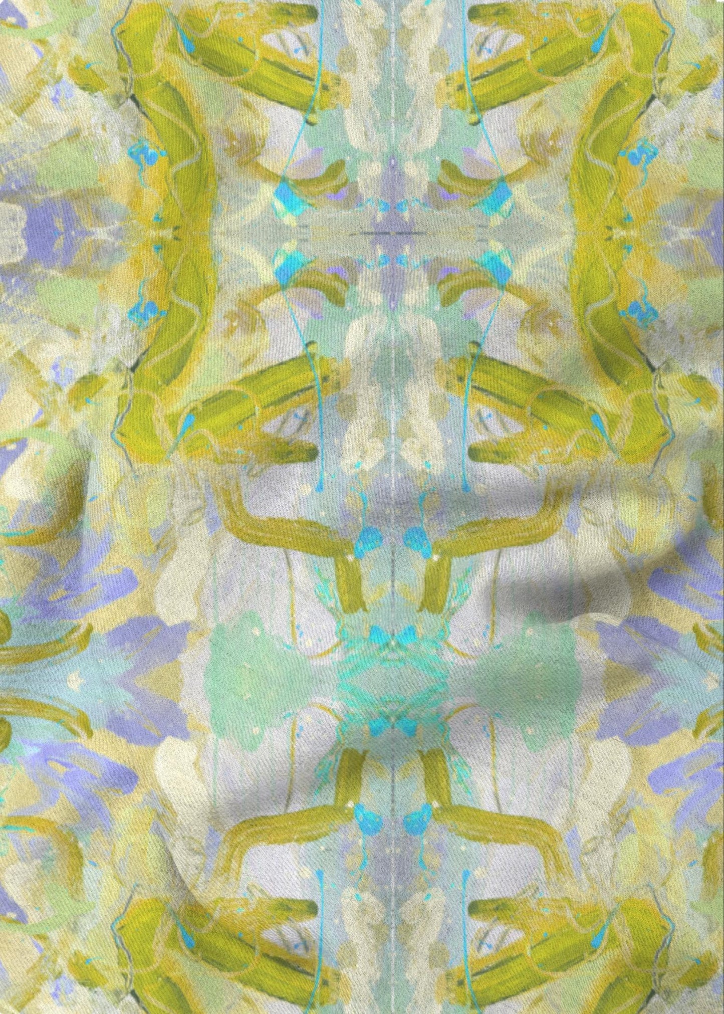 Long Cashmere Scare - Fine Art - in Lime "Free Flow"