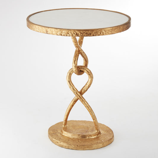 Curving Knot Gold Table in Iron