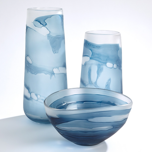 Arctic Vases and Bowl