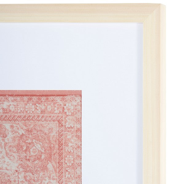 Framed Textile-Inspired Wall Art - PINK