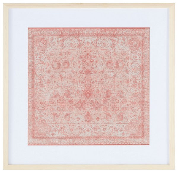 Framed Textile-Inspired Wall Art - PINK