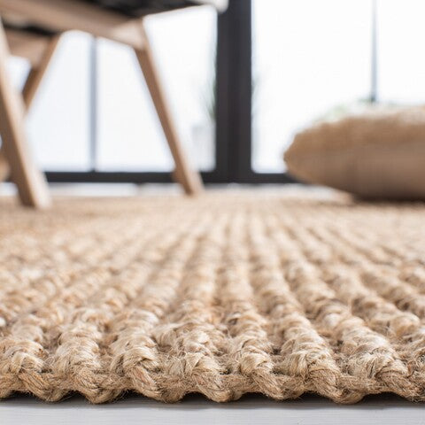 Hand-Woven Jute Rug with Tassels