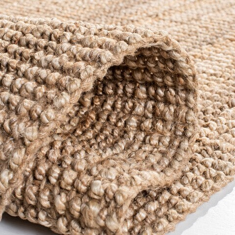 Hand-Woven Jute Rug with Tassels