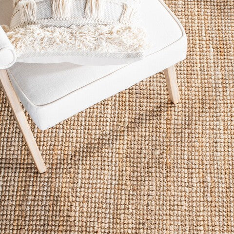 Hand-Woven Jute Rug with Tassels